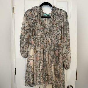 Karlie Cream, Green, & Pink Dress